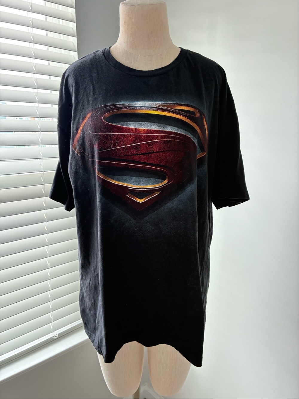 Superman Men's DC Comics Man of Steel Black T-Shirt